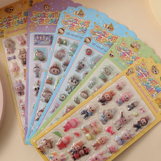 🔥蓄光ステッカー ✨ラブブデザイン