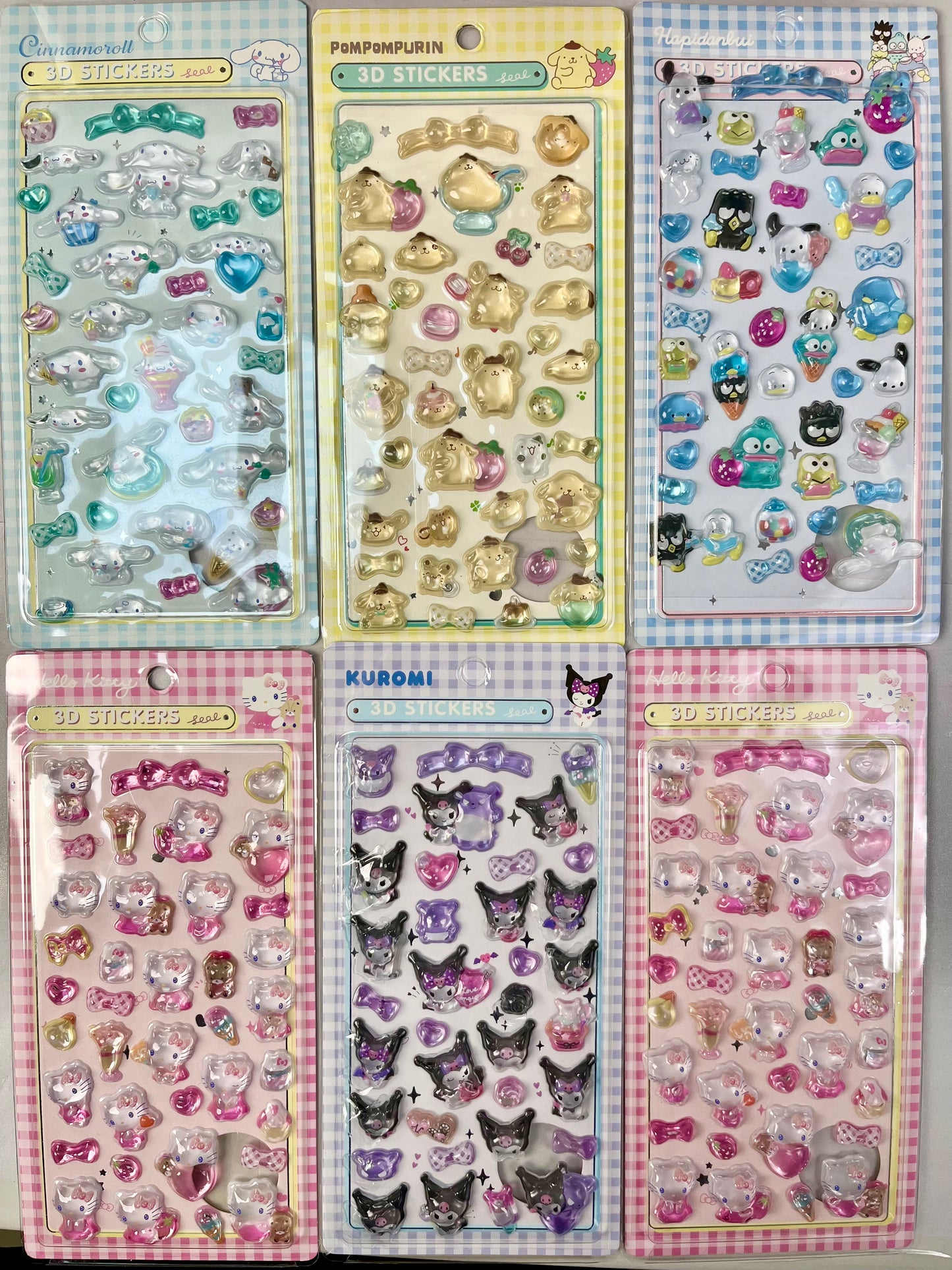 【6】🔥ペアゲーム  硬いシールサンリオ