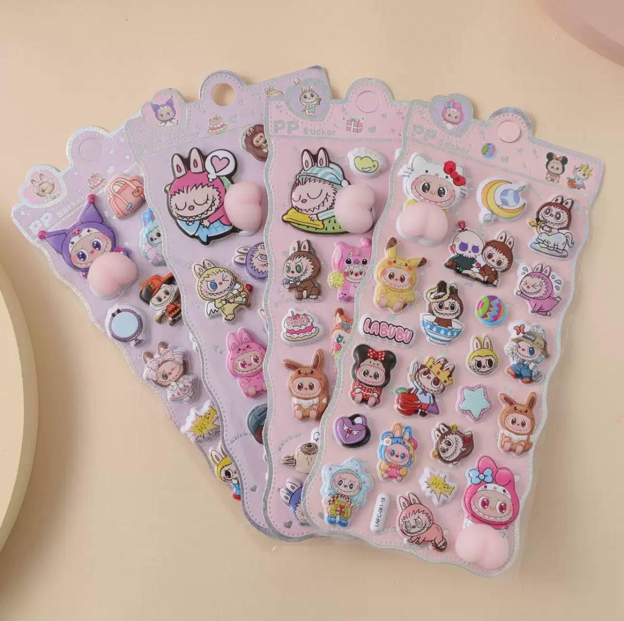 【3】🔥マッチングゲーム PP、Chiikawa立体浮き彫りステッカー